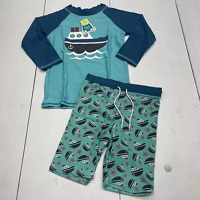 Vaenait Baby Blue Long Sleeve Short Swimwear Set Youth Boys XL • $14