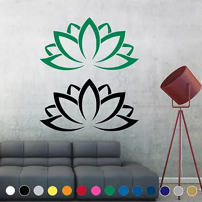 Lotus Yoga Decal Wall Sticker Flower Symbol Buddhism Door Room House Decor V3 • $38.95