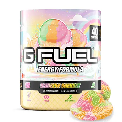 G Fuel Rainbow Sherbet 40 Serving Energy Tub • $26.99