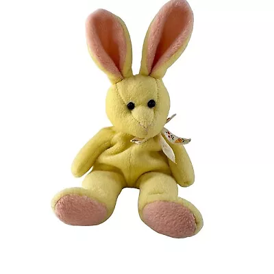 Vtg Mary Meyer Yellow Easter Bunny Rabbit Plush Animal 10 Inch Bow 1997 Rare Toy • $14.48