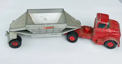 Vintage 1964 Lesney Matchbox King Size K-4 Fruehauf Hopper Train Red Semi Truck • $30