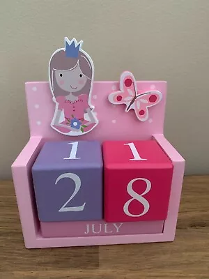 Gisela Graham Pink Fairy Princess Perpetual Calendar Children Kids Bedroom Decor • £10.99