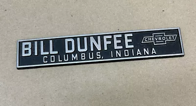 Vintage Bill Dunfee Columbus Indiana Chevrolet  Dealership Emblem • $5.95