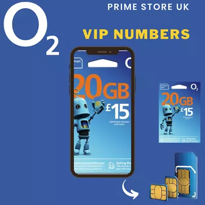 £1.39 • Buy O2 Payg Sim Card With Vip Gold Number Option Veriation Number Get Fast Uk