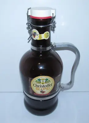 Christoffel Blond 2 Liter Beer Growler Bottle With Aluminum Handle & Stopper • $29.99