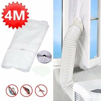$18.98 • Buy Portable Air Conditioner Window Seal Vent Kit 4M Sealing Cloth With 2 Zippers