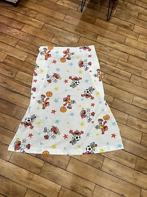 Vintage Elmo Crib Toddler Fitted & Flat Sheet Basketball Soccer Stars • $10