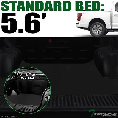 TLAPS For 2022-2023 Ford F150 Lightning 5.6' Rubber Front+Rear Truck Bed Mat V2 • $103