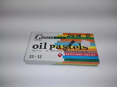 Vintage Grumbacher Wax Oil Pastels Stick 22-12 Artist Painting Drawing Crayons • $16.99