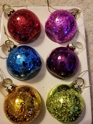 6 Mercury Glass Christmas Ornament Place Card Holders Vintage 2 Tall.  • $29