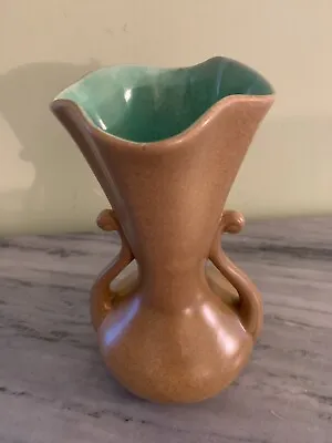 Red Wing Pottery Vase # 505 Beige Tan With Green Interior • $30