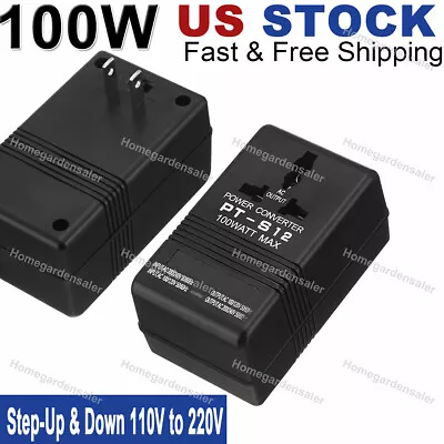 Dual Voltage Converter 110V To 220V Step-Up/Down Transformer Travel Adapter 100W • $14.93