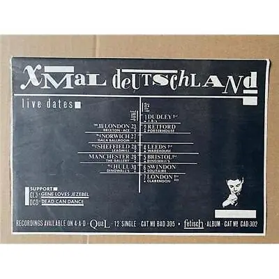 XMAL DEUTSCHLAND 1983 TOUR MEMORABILIA Original Music Press Advert From 1983 Wit • £7