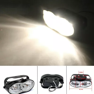 $88.35 • Buy 1PC Universal Twin Motorcycle Wave Headlight Fit Streetfighter Cafe Bobber Racer