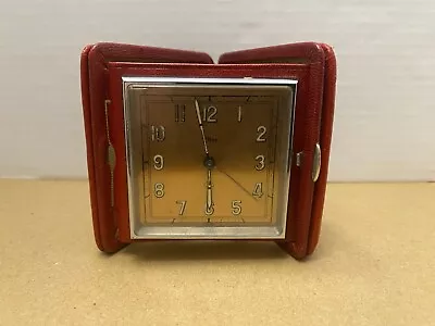Antique IMHOF Swiss Classic 15 Jewels 8 Days Swiss Travel Alarm Clock • $95