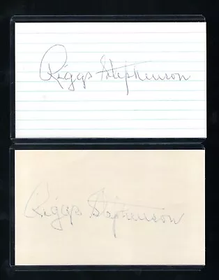 (2) Riggs Stephenson Index Card Signed 1921-34 Indians Cubs Psa/dna Cert 1898-85 • $13.99