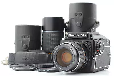 Read【Near Mint】 Mamiya M645 Waist Level Finder 55mm F2.8 + 210mm F4 Lens Japan • $509.99