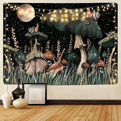 Mushroom Tapestry Moon And Stars Tapestry Snail Tapestry Plants And Leaves Tapes • $21.88