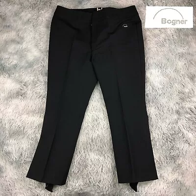 Vintage 1990’s BOGNER Women’s Black Winter Stirrup Virgin Wool Ski Pants 50 • $39.99