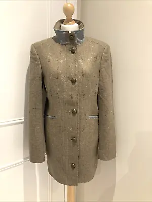 MUSTO Ladies Winchester Eryn Tweed Contrast Trim Sporting Jacket Size 14UK • £195