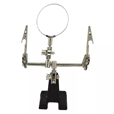 Heavy Duty Helping Hand With 60 Mm Magnifying Glass Soldering Electronics Hobby • £6.99