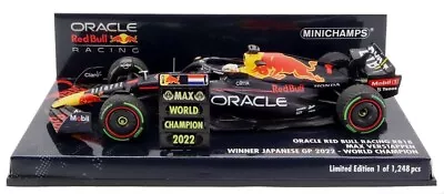 Minichamps Red Bull RB18 #1 Winner Japanese GP 2022 - Max Verstappen 1/43 Scale • £74.99