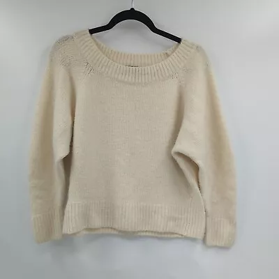 VICTORIA'S SECRET Sweater Women's Small Sm S Ivory Cropped Cozy Fuzzy • $16.80