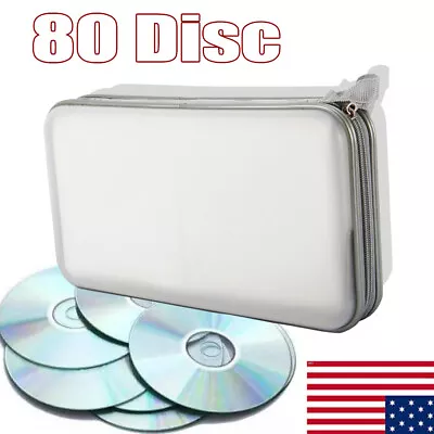$9.49 • Buy 80 Disc CD DVD Carry Case Holder Bag Album Wallet Storage Ring Binder Book New