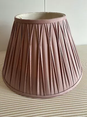 Vintage Medium Size Lilac Pinch Pleated Silk Lined Lampshade • £30