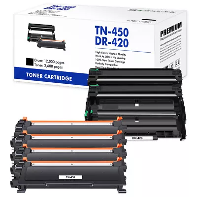 TN450 Toner DR420 Drum For Brother HL-2240 2270DW 2280DW MFC-7360N Printer Lot • $24.34