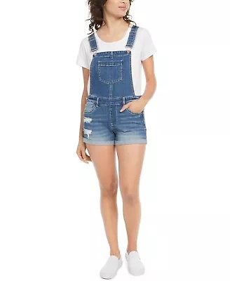 Dollhouse CANARY ISLE Women's Juniors' Jean Shortalls Overall Shorts US 13 • $14.25