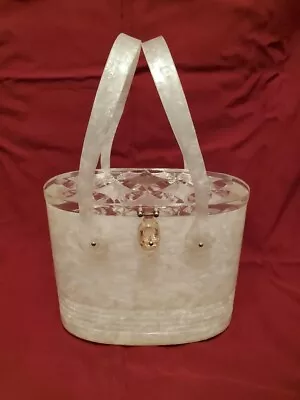 Rialto Vintage Acrylic White Pearl Purse • $75