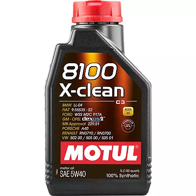 Motul 8100 X-Clean Motor Oil 5W40 - 1 Liter • $20.18