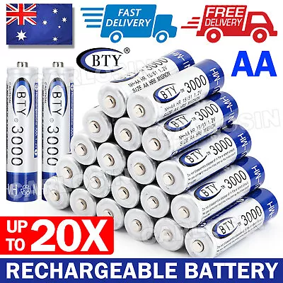 3000mAh AA Rechargeable Battery NI-MH 1.2V Recharge Batteries 4~20x • $7.45