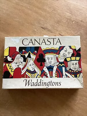 WADDINGTONS CANASTA VINTAGE CARD GAME - COMPLETE With Instructions • £7.99