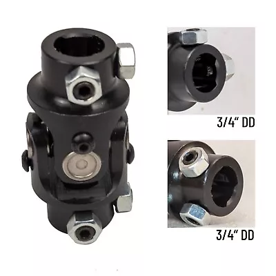 New 3/4  DD X 3/4  DD Universal Steering Black Single U Joint Shaft • $23.99