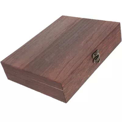 Wooden Jewelry Tray Storage Box With Lock - Rustic Vintage Design • $15.53