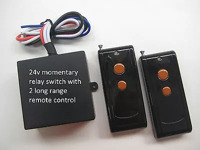 MSD-INC 24V 30A Momentary Relay Switch With 2 Long Range Remote Control RX408M2 • $27