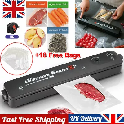 Automatic Vacuum Sealer MachineElectric Food Saver System Storage Dry/Wet Pack • £11.89