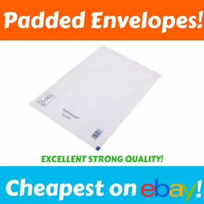 WHITE PADDED ENVELOPES A/000 Featherpost Strong Cheap Packaging Mailing Bags • £0.99