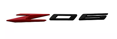 1pc Z06 Emblems 3D Fender Trunk For  Corvette C8 85623536 Black Red • $24.64