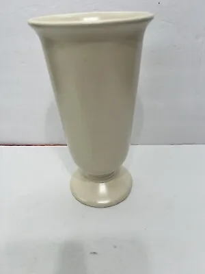 VTG HAEGER Pottery Vase Matte White 9  Pedestal Farmhouse Country Decor - Chips • $14.92