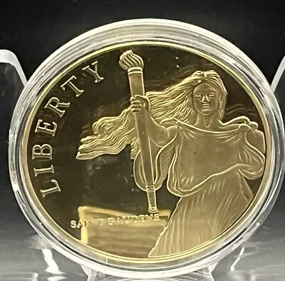 2012 USA Lady Liberty SAINT-GAUDENS 1.5  Gold-layered Commemorative Coin COA • $9.95