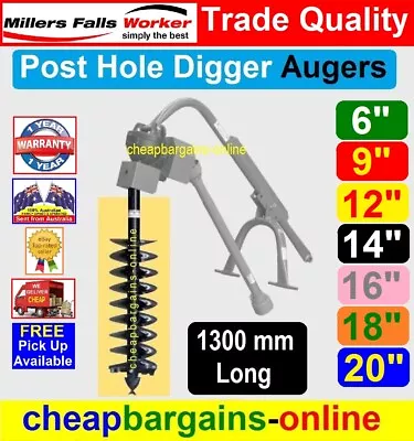 TRACTOR POST HOLE DIGGER AUGER 6  9  12  14  16  18  20  EARTH AUGER 130 Cm LONG • $576.99