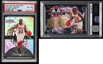 1997-98 Metal Universe Planet Metal Michael Jordan #1PM PSA 8 HOF • $1124.50