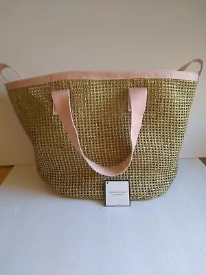 New Macy's Tote Bag  Pink And Beige17 Long10 Deep • $9.99