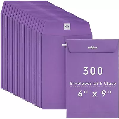300 Pcs 6 X 9 Manilla Envelopes Clasp Envelope Kraft Catalog Envelope With Cl... • $53.91
