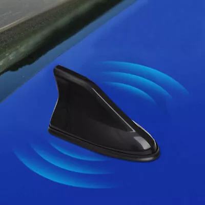 Black Car Parts Shark Fin Roof Antenna Amplifier Radio Signal FM/AM Aerial Cover • $14.29