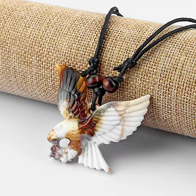 Wholesale Lot 12pcs Imitate Yak Bone Eagle Pendant Necklace Jewellry Surf Gifts • $11.99