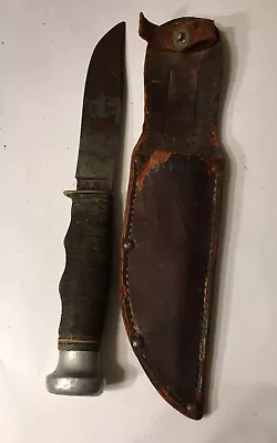Vintage Signed Ka-Bar Kabar Union Cutlery Fixed Blade Hunting 9   L Knife  # 9 • $9.99